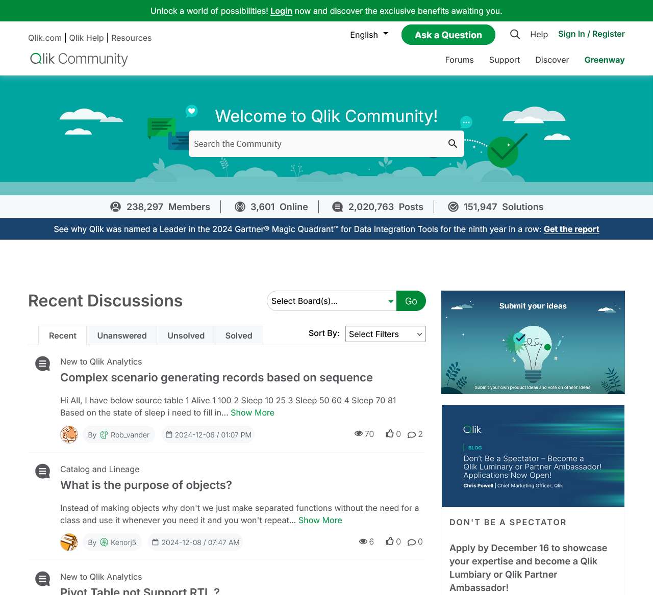 
	Home | Qlik Community
