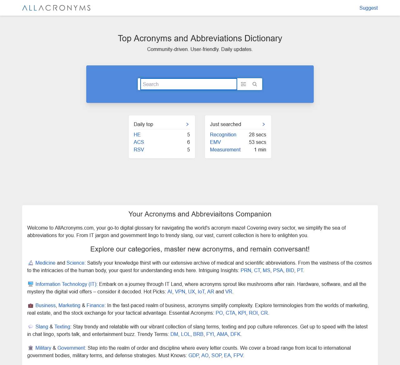 All Acronyms Discover Acronyms And Abbreviations Effortlessly With All