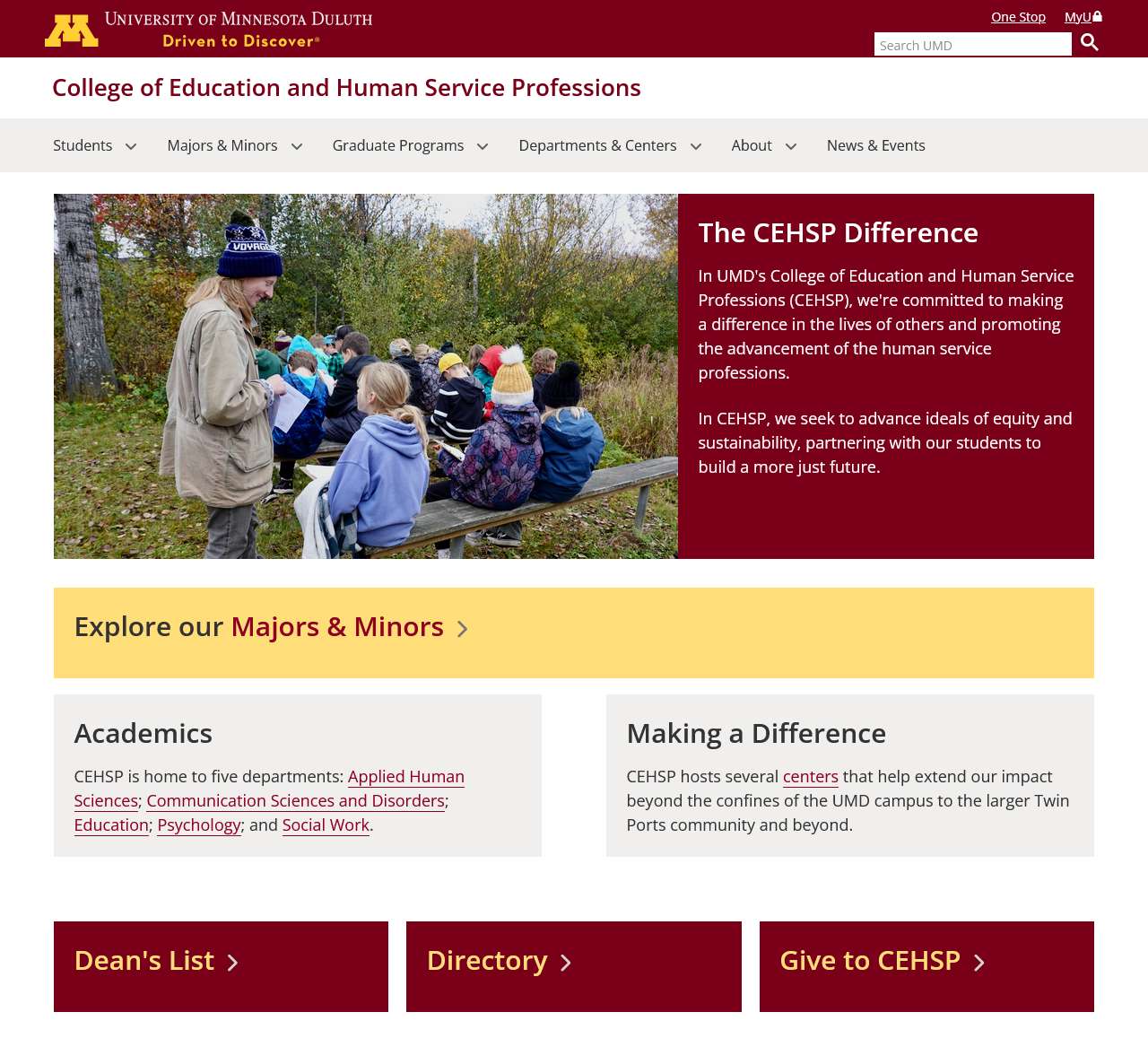 College of Education and Human Service Professions | UMN Duluth