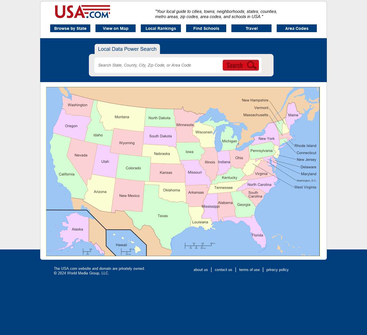USA Location information - USA.com