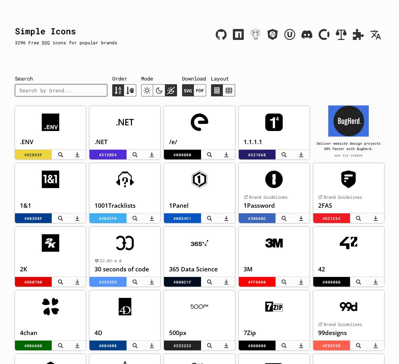 Simple Icons 3296 Free SVG Icons For Popular Brands APP Picks